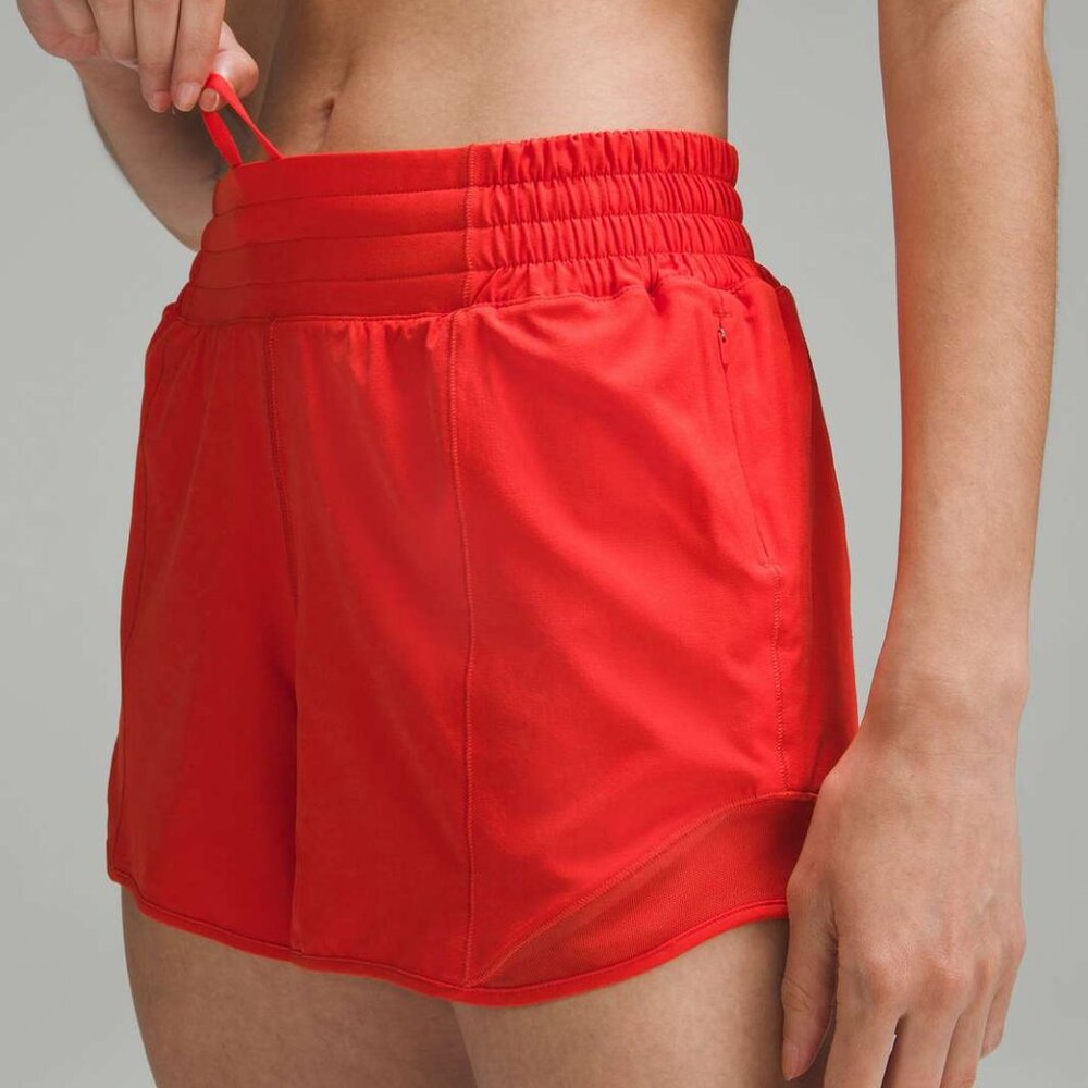 Lululemon Hotty Hot High-Rise Lined Short 4" - Hot Heat